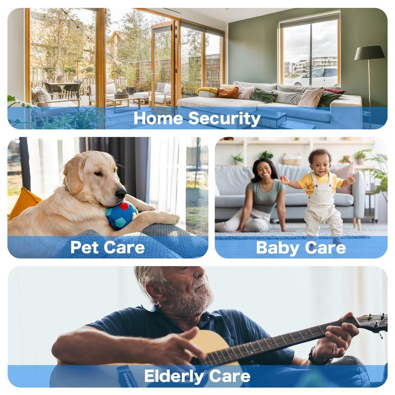 WESECUU 2K Home Security Camera, Supporting 5G & 2.4Gzh Wifi. It Has 10M Motion Detection, Auto Tracking, 2-Way Features AI Detection, Alarm Function
