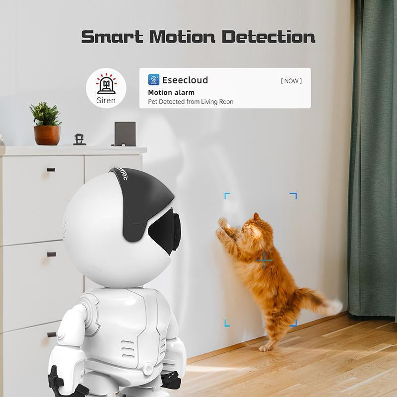 WESECUU 2K Home Security Camera, Supporting 5G & 2.4Gzh Wifi. It Has 10M Motion Detection, Auto Tracking, 2-Way Features AI Detection, Alarm Function