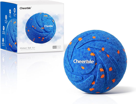 Interactive Dog Ball Toy - Wicked Ball AIR, Automatic Bouncing, Moving, Rotating Dog Toy, Active Rolling Balls for Medium & Large Dogs, E-TPU Material, IPX7 Waterproof, Rechargeable - Blue