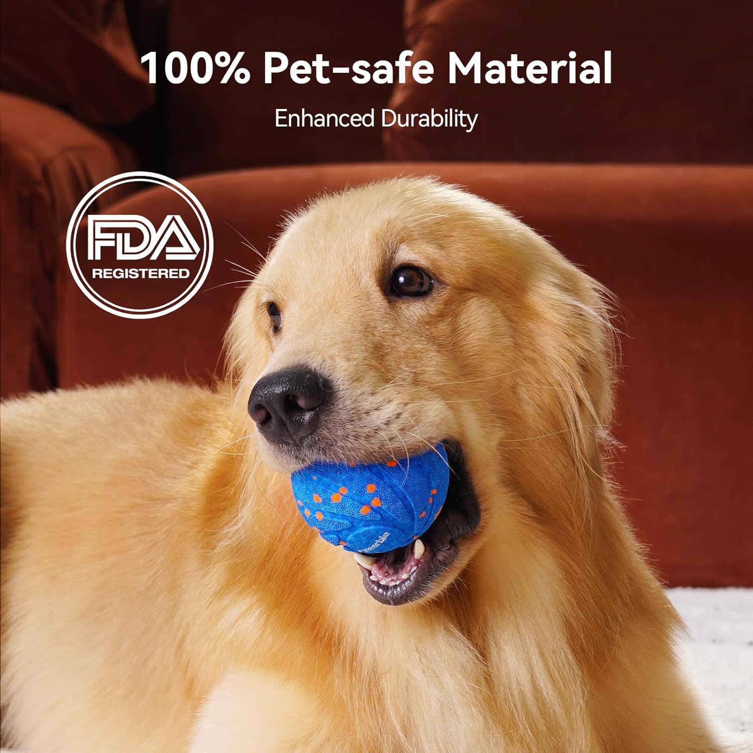 Interactive Dog Ball Toy - Wicked Ball AIR, Automatic Bouncing, Moving, Rotating Dog Toy, Active Rolling Balls for Medium & Large Dogs, E-TPU Material, IPX7 Waterproof, Rechargeable - Blue