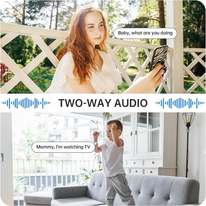 Smart Robot Camera, Home Camera 3 Million Pixels, Two-Way Voice Automatic Tracking Function, Alarm Function, Pet/Baby/Indoor Camera