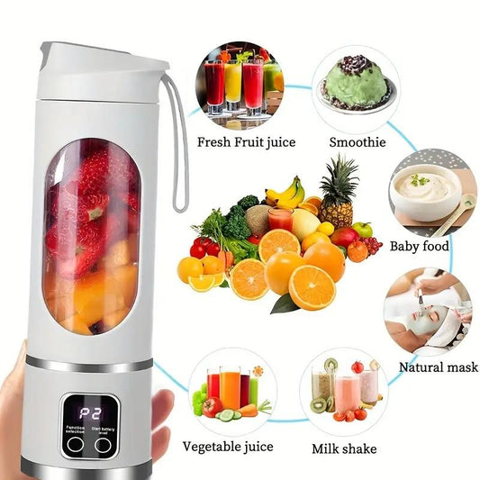 Rechargeable Portable Blender,450Ml Cordless Portable Blender: Leakproof, Waterproof & , Office & Outdoor Fresh Juiceselectric Juicer