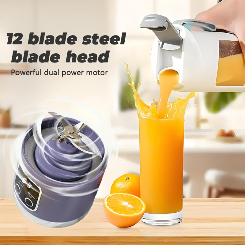 Rechargeable Portable Blender，450Ml Cordless Portable Blender: Leakproof, Waterproof & , Office & Outdoor Fresh Juiceselectric Juicer