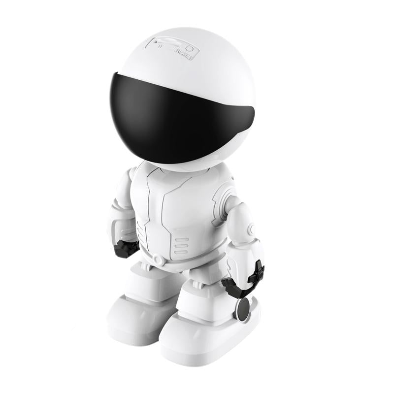Silver Robot Smart Camera for Indoor Security with 10M Motion Detection HD, Auto Body Tracking, Night Vision, and Mobile Remote Access