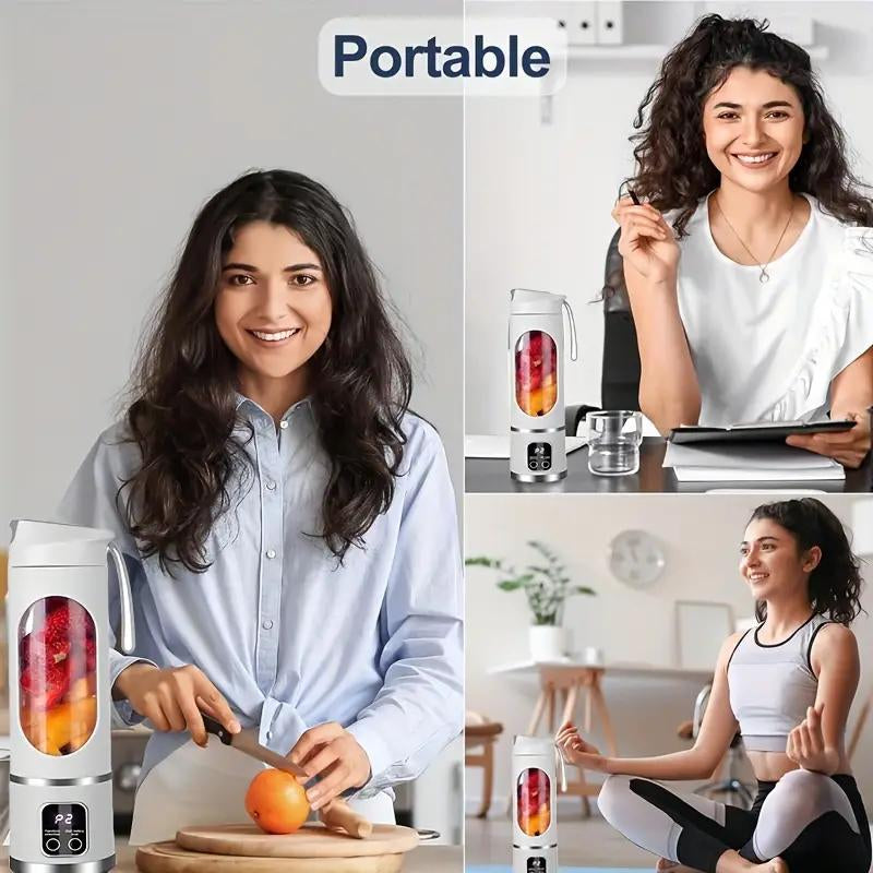 Rechargeable Portable Blender，450Ml Cordless Portable Blender: Leakproof, Waterproof & , Office & Outdoor Fresh Juiceselectric Juicer