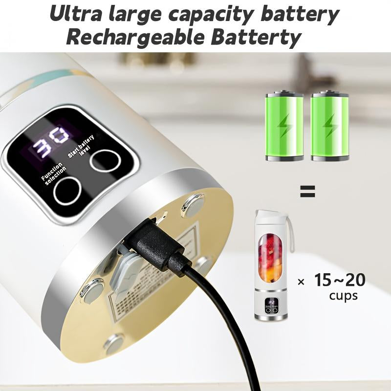 Rechargeable Portable Blender，450Ml Cordless Portable Blender: Leakproof, Waterproof & , Office & Outdoor Fresh Juiceselectric Juicer