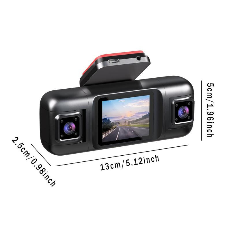 4 Lens HD Dash Cam with 64GB High-Speed Memory Card, 1 Count 1080P Full HD Car DVR with Gravity Sensor, Auto Loop Recording, Ideal for Car Travel Security