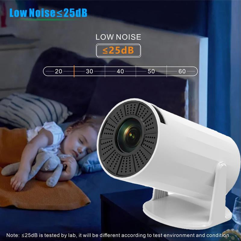 [Father'S Day] Nerunsa 2025 New Mini Projector, Portable 4K 1080P Full HD, Smart 5G Wifi 6 BT 5.0, Auto Level Correction, 180° Rotatable Outdoor Projector for Mobile Phone/Tv Stick/Laptop.
