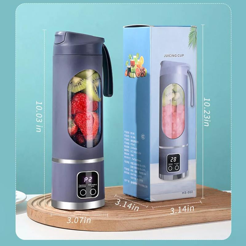 Rechargeable Portable Blender，450Ml Cordless Portable Blender: Leakproof, Waterproof & , Office & Outdoor Fresh Juiceselectric Juicer