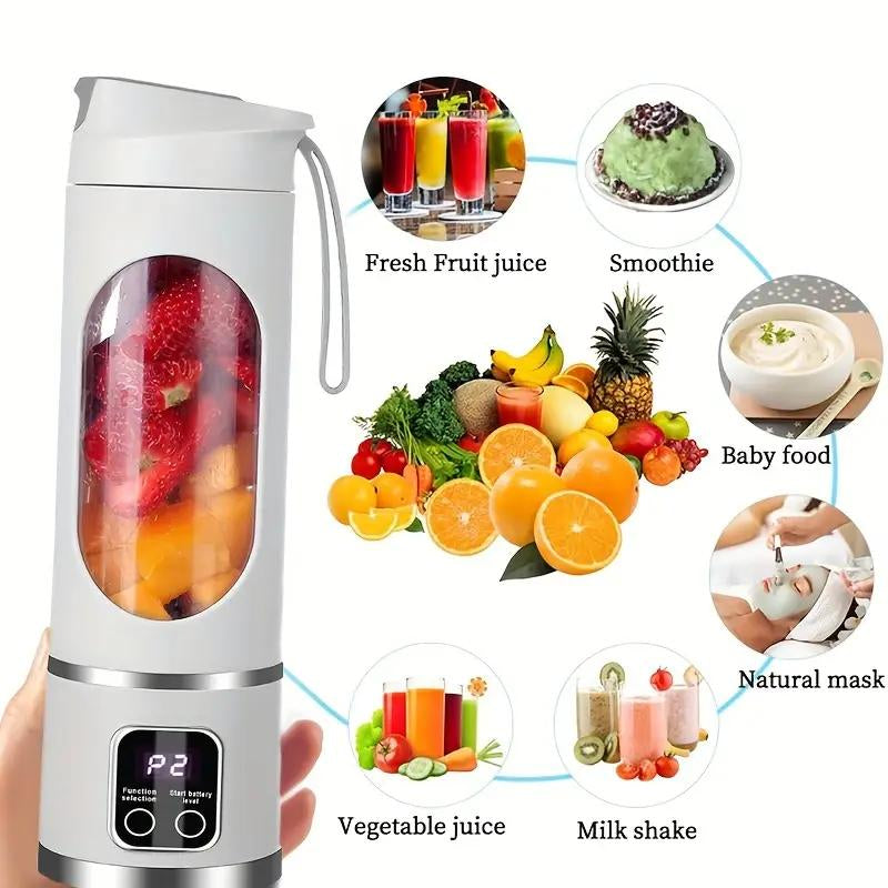 Rechargeable Portable Blender，450Ml Cordless Portable Blender: Leakproof, Waterproof & , Office & Outdoor Fresh Juiceselectric Juicer