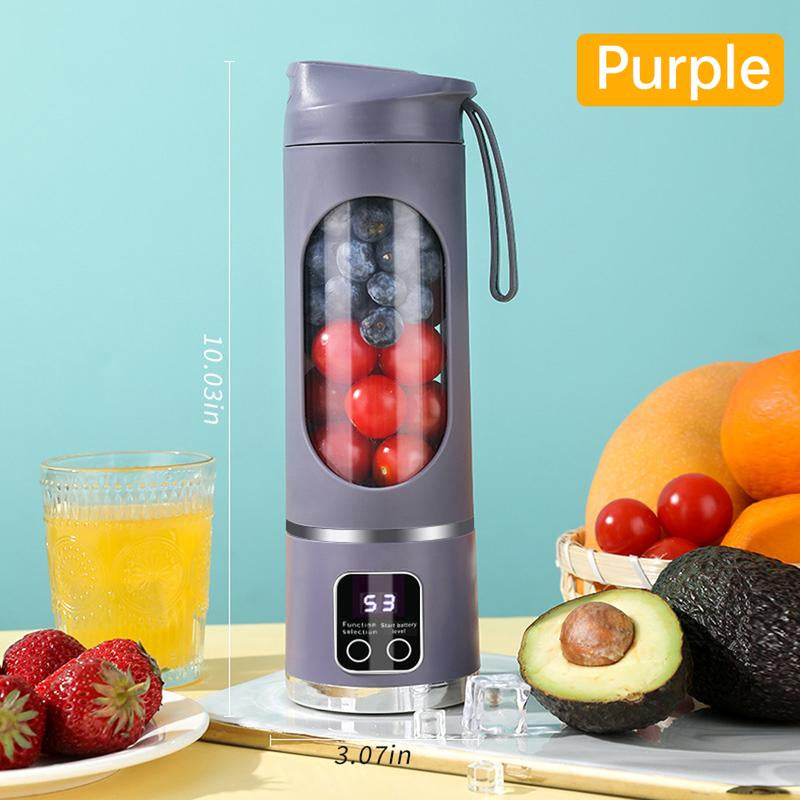 Rechargeable Portable Blender，450Ml Cordless Portable Blender: Leakproof, Waterproof & , Office & Outdoor Fresh Juiceselectric Juicer